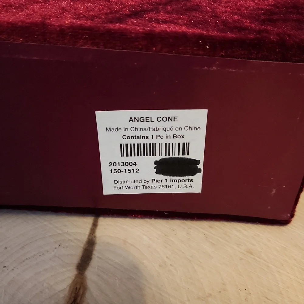 Lovely Pier 1 Imports Angel Cone Ornament with Box